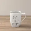 Villeroy & Boch Gobelet avec anse Live Love Laugh Statement, Tasse, Bl...