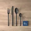 Villeroy & Boch Bestekset Manufacture Rock - Zwart - 16-delig