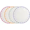 Frühstücksteller Fleur Couleur ø 21,2 cm Set van 4