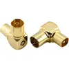 Adaptateurs vidéo Oehlbach Antenna AD 90 - connecteur d'angle coaxial (lot de 2)