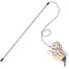 TIAKI Canne à pêche électronique Chouette avec plumes pour chat - 1 pi...
