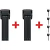 ABUS Vouwslot Bordo 6000K/90 Twin Set Zwart Incl. SH Houder