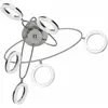 Wofi - Plafonnier dimmable Plafonnier led salon avec spots mobiles, nickel mat, 6x 4,5W 6x 320lm blanc chaud, LxH 60 x 30 cm 9295.06.64.6100