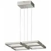 Wofi - Lampe suspendue led plafonnier led, dimmable, réglable en hauteur, nickel mat, 1x led 45 watts 4300 lm blanc chaud, h 150 cm 6531.04.64.8000