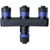 Paulmann Outdoor Plug & Shine verdeler IP68 1 in-3 out zwart kunststof