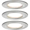 Paulmann Coin Slim LED Inbouwspots - 3 stuks - Dimbaar - IJzer/Zilver
