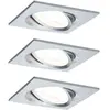 Paulmann - ebl set nova coin alu ged/alu projecteur à led encastré nova, 3 x 6,5 w, 2 700 k, alu