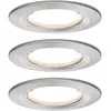 Paulmann EBL set Nova Coin 3-stapdim rond stijf LED 3x6,5W 2700K 230V IJzer geb/Alu