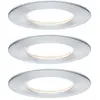 Paulmann EBL set Nova Coin 3-stapdim rond stijf LED 3x6,5W 2700K 230V Alu ged/Alu