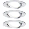 Paulmann EBL set Nova Coin rond zwenkbaar LED 3x6,5W 2700K 230V Alu gedraaid/Au