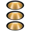 Spot encastrable Paulmann 93404 Cole Coin jeu de 3 LED 6 W noir or