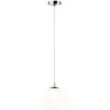 GLOBE-Suspension Verre/Métal H11cm chrome satiné Paulmann H110cm / Ø20cm Argenté