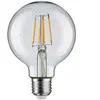 Paulmann Ampoule LED 28954 - Globe à filament - G80-4,8 W - Transparent - 2700 K - Blanc chaud - E27