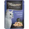 6x100g Miamor Filets fins en gelée thon, calamars - Pâtée pour chat