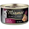 24x100g Filets Fins poulet, jambon, riz en gelée Miamor - Pâtée pour c...