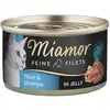 1x100g Miamor Filets Fins thon blanc, crevettes en gelée - Pâtée pour chat
