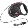 TRIXIE Flexi Black Design avec cordon (M, Chien, Général), Collier + laisse