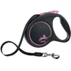 Trixie Flexi rollijn black design tape roze - M 5 MTR TOT 25 KG