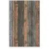 Papier peint imprimé lamelles de bois - Bleu - 10 x 0,53 m