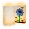 Folia lanternes Lot de 5 19 x 11,5 x 7 cm blanches