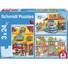 Puzzle Schmidt - Pompiers et police, 3x24 pièces, comprend 1 affiche