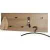 HAKU Möbel garderobe murale chêne, noir, MDF, métal - Dim.: L 80 cm x H 30 cm x P 5 cm, Style: Modern