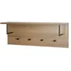 HAKU Möbel garderobe murale chêne, noir, MDF, métal - Dim.: L 80 cm x H 30 cm x P 20 cm, Style: Modern