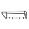 HAKU Möbel garderobe murale anthracite, blanc, MDF, métal - Dim.: L 70 cm x H 23 cm x P 30 cm, Style: Modern