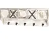 HAKU Möbel garderobe murale vintage, bois massif, métal - Dim.: L 65 cm x H 25 cm x P 15 cm, Style: Industrial