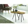 HAKU ENJOY YOUR HOME APPRECIEZ VOTRE INTERIEUR Table basse ronde BASTIAN en chêne massif et acier noir 50cm