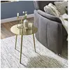 HAKU Möbel table d'appoint or, métal - Dim.: H 45 cm x Ø 45 cm, Style: Art Deco