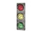 HAKU Möbel horloge anthracite, métal - Dim.: L 33 cm x H 100 cm x P 17 cm, Style: Industrial