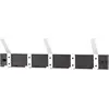 HAKU Möbel patère murale alu, noir, aluminium, métal - Dim.: L 50 cm x H 14 cm x P 8 cm, Style: Modern