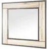 Miroir Mural "Anabelle" 70cm Chêne & Gris