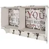 HAKU Möbel garderobe murale motif, vintage, MDF, métal - Dim.: L 65 cm x H 40 cm x P 15 cm, Style: Industrial