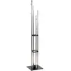 HAKU ENJOY YOUR HOME APPRECIEZ VOTRE INTERIEUR Porte-manteau optique Léandro - Acier et pied verre trempé laqué - 35x35x182 cm - Inox noir