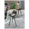 HAKU Möbel Maisonetstyles Table D'appoint Ronde 38x47 Cm En Métal Noir - Kigali