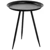 HAKU Möbel table d'appoint noir, métal - Dim.: H 54 cm x Ø 44 cm, Style: Modern
