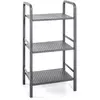 HAKU Möbel étagère gris, métal - Dim.: L 40 cm x H 81 cm x P 28 cm, Style: Modern