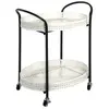 HAKU ENJOY YOUR HOME APPRECIEZ VOTRE INTERIEUR Paris Prix Desserte De Cuisine 2 Niveaux "Cannage" 70cm Noir