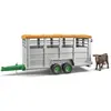 Bruder 02227 veetransportaanhanger met koe - Bruder 2227 - Bruder 02227