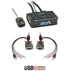 Lindy Switch KVM VGA USB audio 2 ports, compact