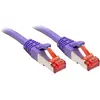 LINDY Câble réseau Cat.6 S/FTP, cuivre, 250MHz, Violet, 1m