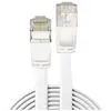 LINDY Câble réseau Plat Cat.6A U/FTP, Blanc, 1m