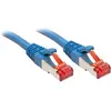Lindy Câble réseau Cat.6 S/FTP, cuivre, 250MHz, bleu, 0,3m