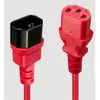 Lindy, Rallonge, Extension IEC 1m, rouge (1 m, C14)