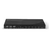 LINDY Switch KVM HDMI 4K60, USB 2.0 & Audio, 4 ports Noir