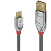 Lindy 36651, 1 m, USB A, Micro-USB B, 2.0, 480 Mbit-s, Gris