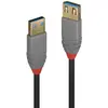 Lindy Linee verlengkabel USB 3.0 type A naar A Antraciet Line. 2 m antraciet