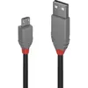 LINDY Anthra Line 36734 Câble USB 2.0 type A vers Micro-B Noir 3 m
